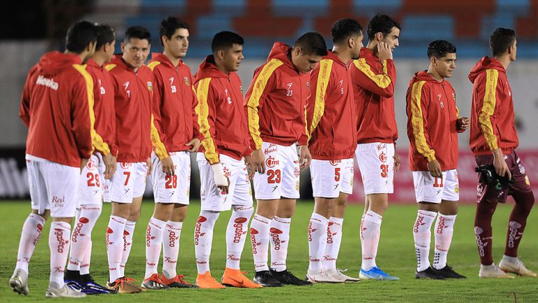 Jugadores de Morelia previo a un partido 