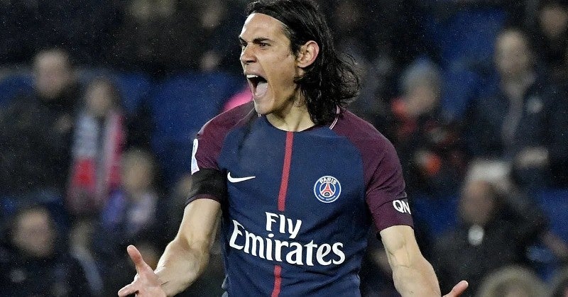 Cavani con el PSG