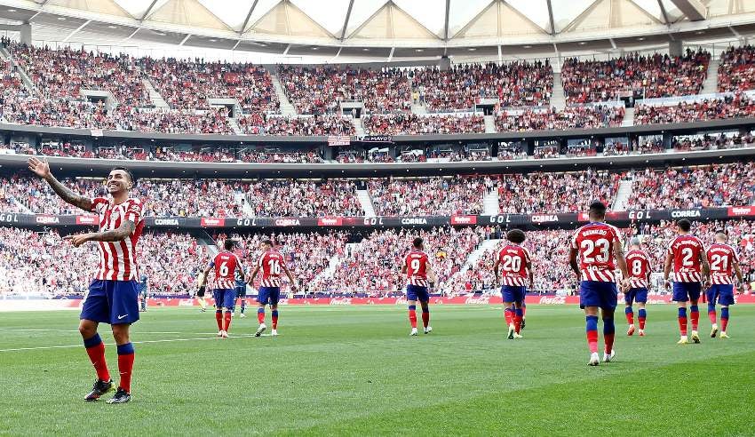 Ángel Correa en celebración de gol