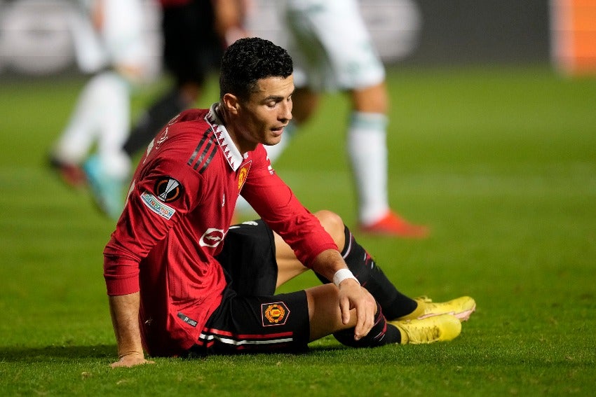 Cristiano Ronaldo frustrado por no poder marcar con el United