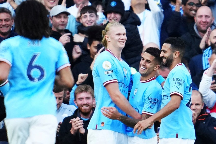 Haaland en celebración de gol