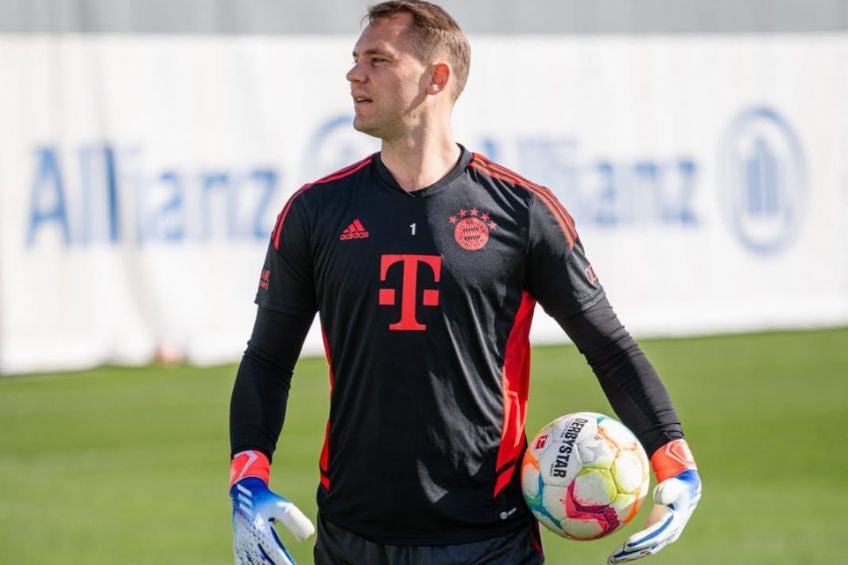 Manuel Neuer entrenando con el Bayern