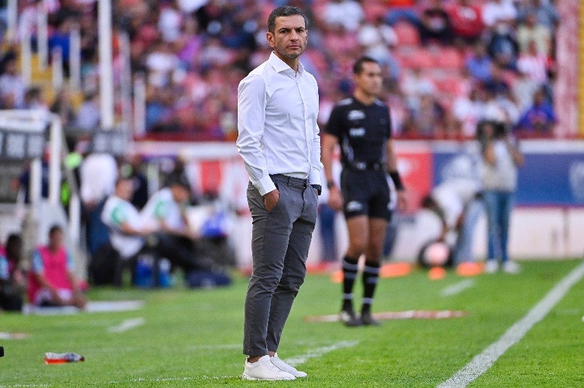 Jaime Lozano en un partido de Necaxa 