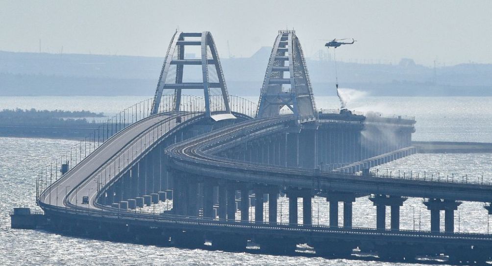 Puente Kerch tras la explosión