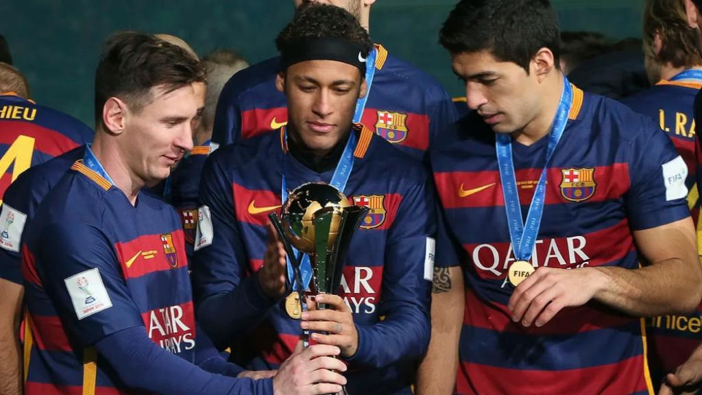 La MSN tras ganar el Mundial de Clubes