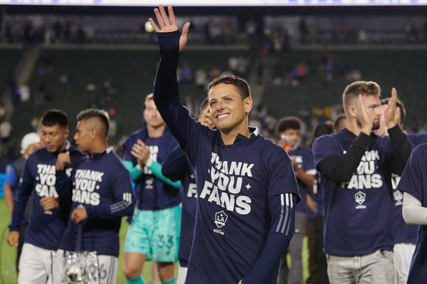 Chicharito Hernández tras un partido del Galaxy