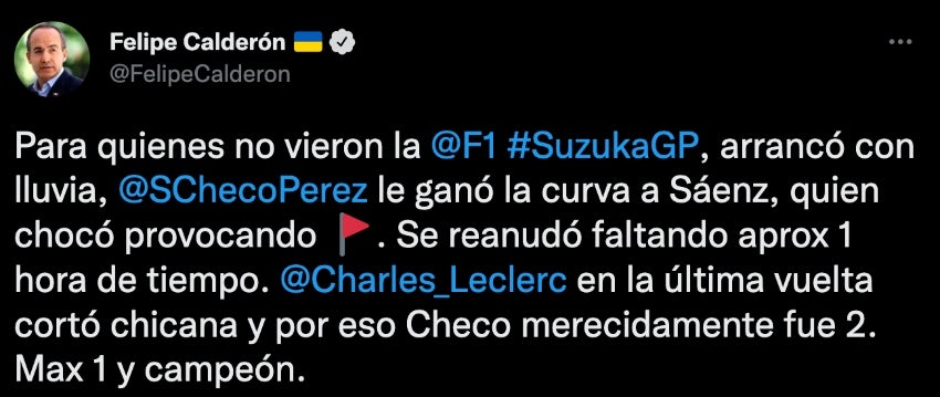 Mensaje de Felipe Calderón