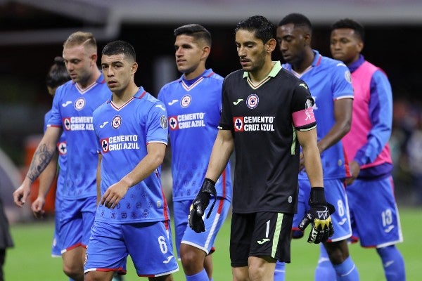 Jugadores de Cruz Azul tras vencer a León