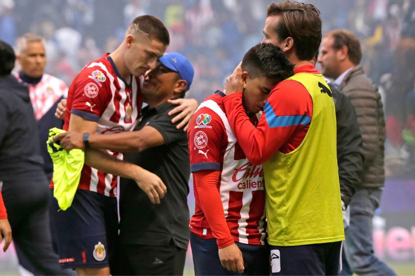 Jugadores de Chivas tras un partido