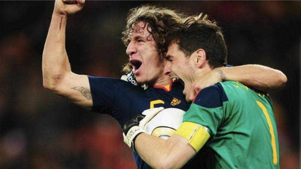 Iker y Puyol celebran el Mundial en 2010