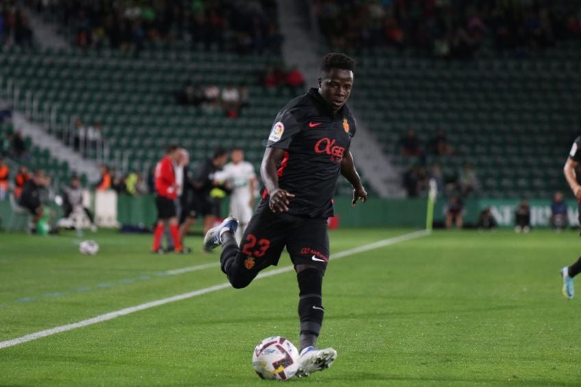 Amath Ndiaye durante un partido del Mallorca