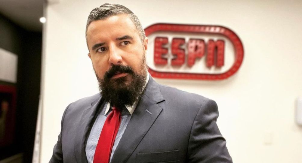 Álvaro Morales previo a un programa de ESPN