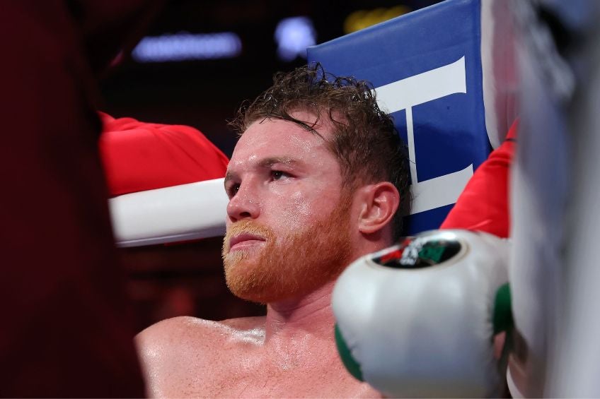 Canelo Álvarez durante una pelea