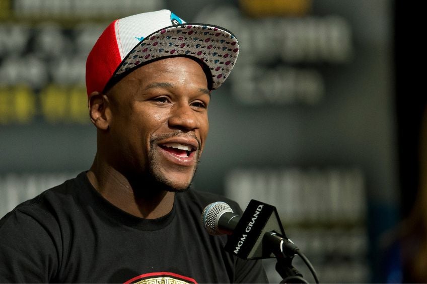 Floyd Mayweather en conferencia de prensa