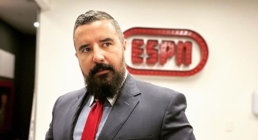 Álvaro Morales previo a un programa de ESPN