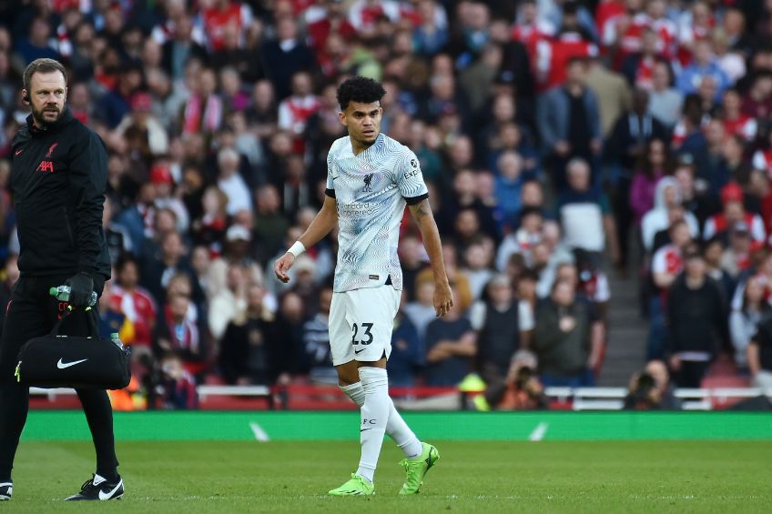 Luis Díaz durante un partido del Liverpool