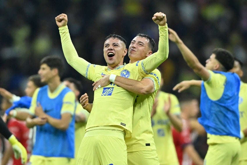 América en celebración de gol