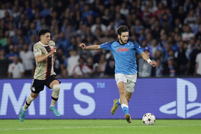 Jorge Sánchez durante un partido del Ajax