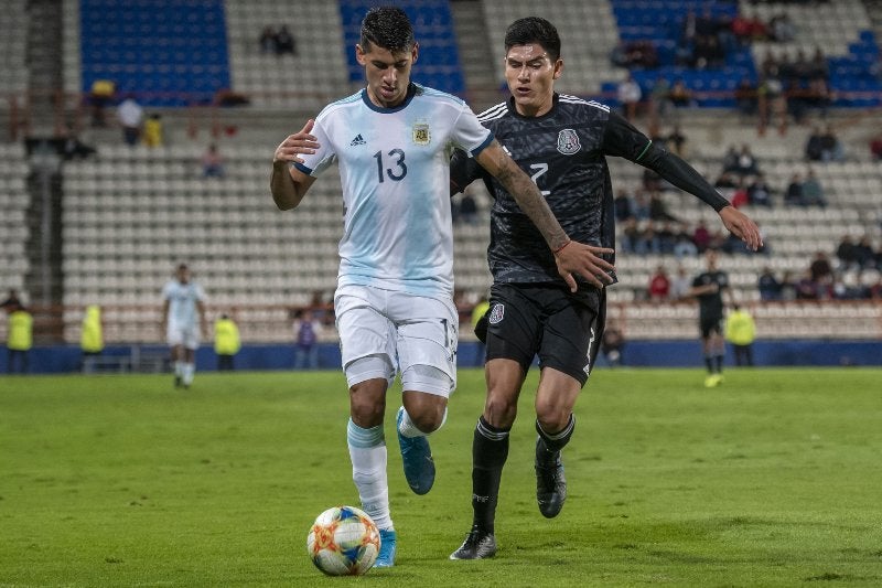 Romero en acción ante México con la Sub 22