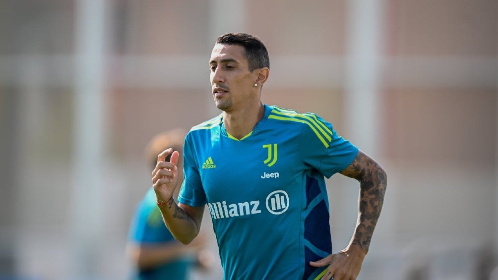 Angel Di María durante un entrenamiento