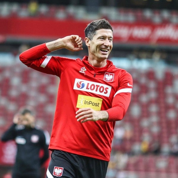 Robert Lewandowski con Polonia