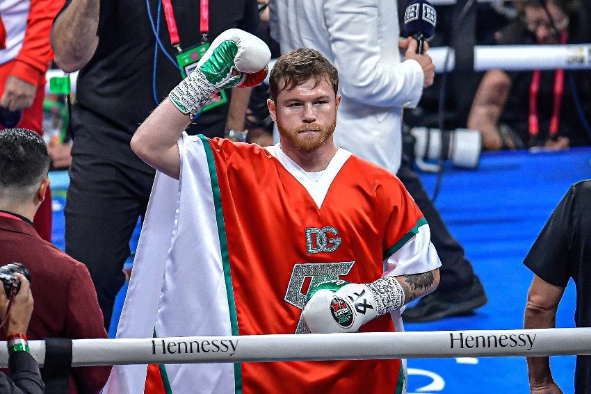 Canelo Álvarez en su pelea contra GGG