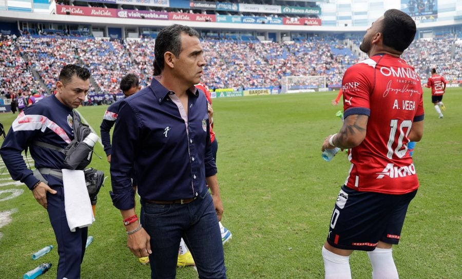 Cadena durante el Repechaje ante Puebla