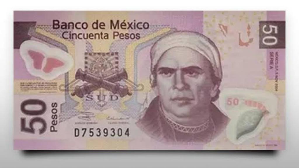 Billete original de 50 pesos 