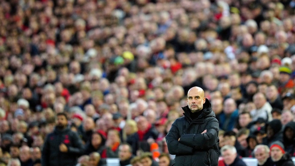 Guardiola en el juego vs Liverpool