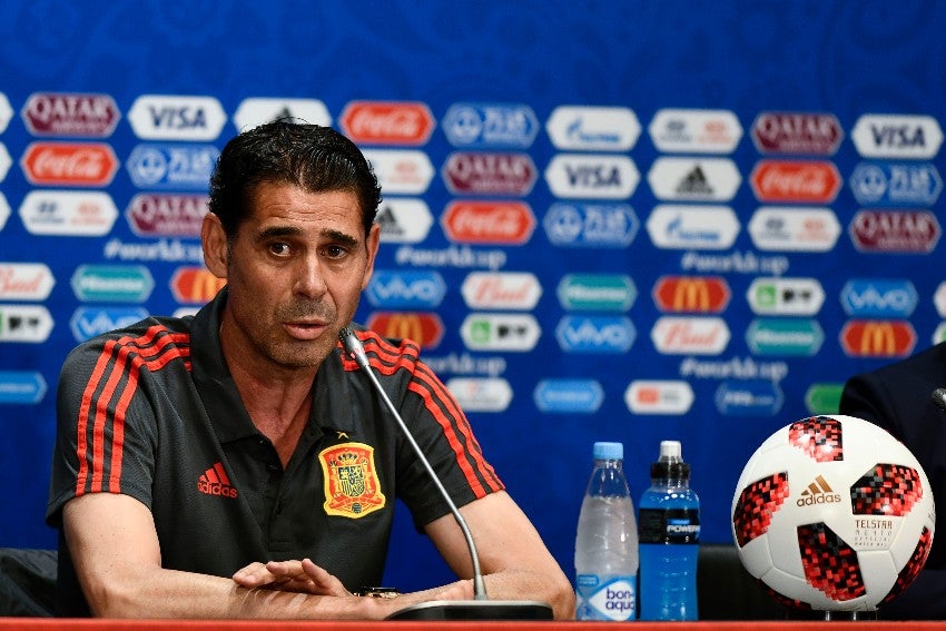 Fernando Hierro cuando dirigió a España en Rusia 2018