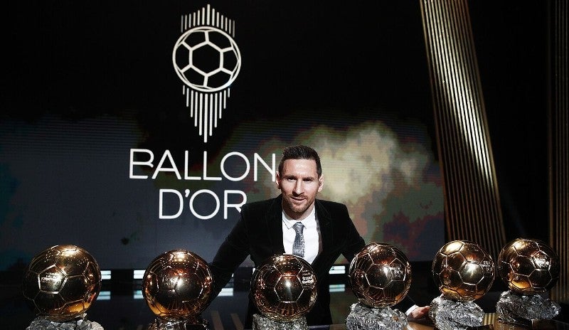 Messi con sus Balón de Oro