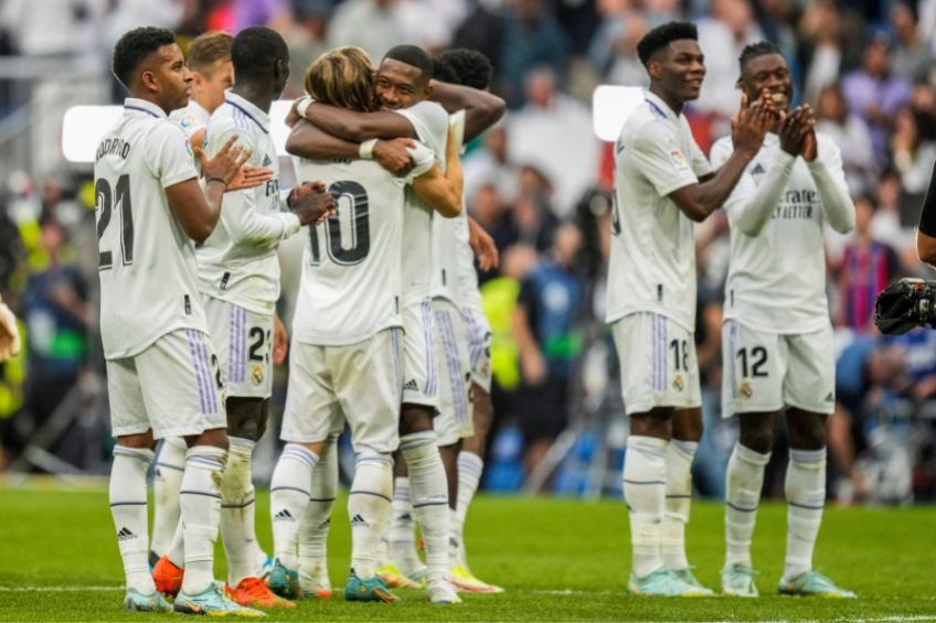 Jugadores del Real Madrid tras un partido