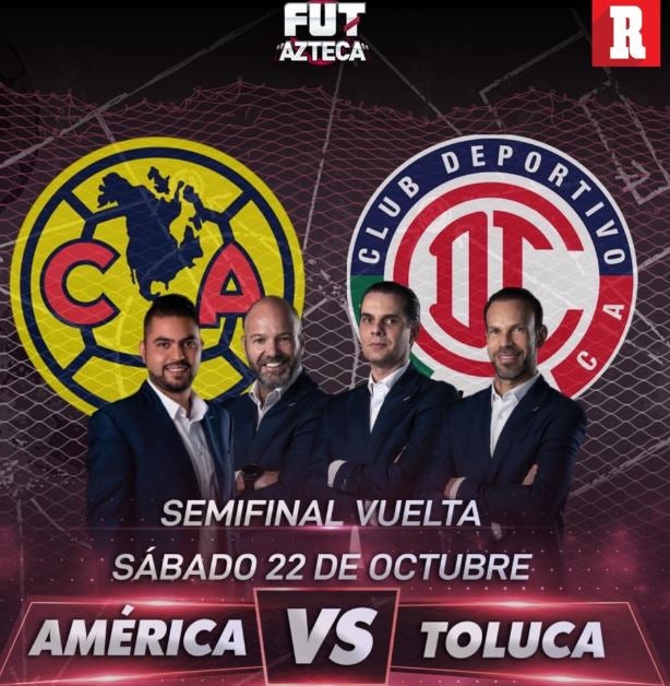 América vs Toluca: Azteca Deportes anunció que transmitirá la 'Semi' de  Vuelta entre Águilas y Escarlatas