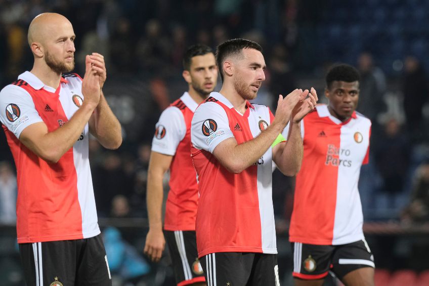 Jugadores del Feyenoord tras un partido