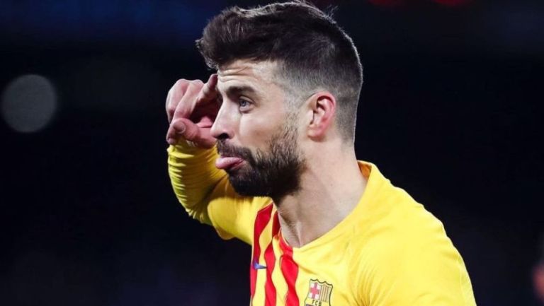 Gerard Piqué festejando un gol