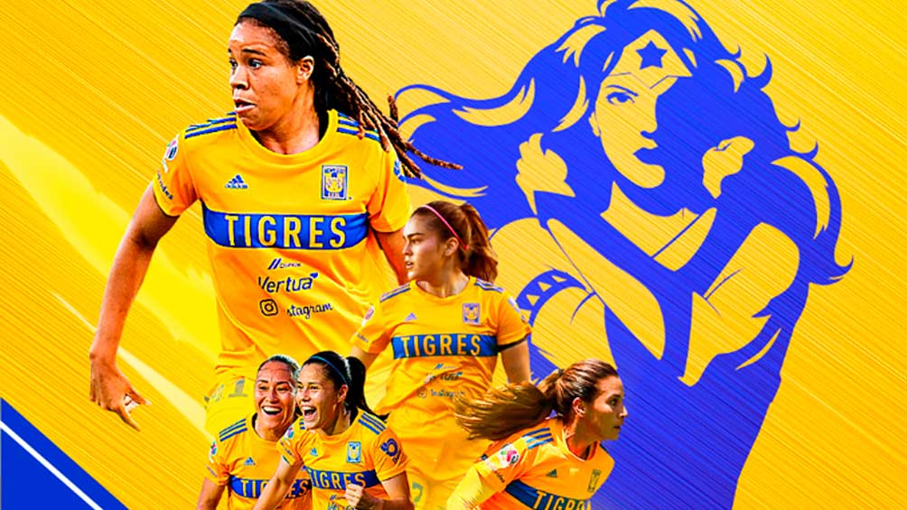 Promocional de la alianza entre Tigres Femenil y Warner Bros