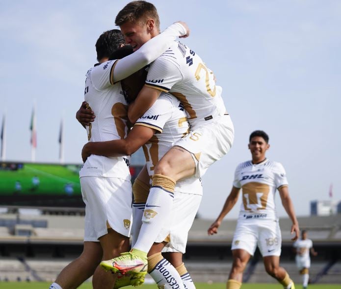 Felinos Sub 20, en festejo de gol