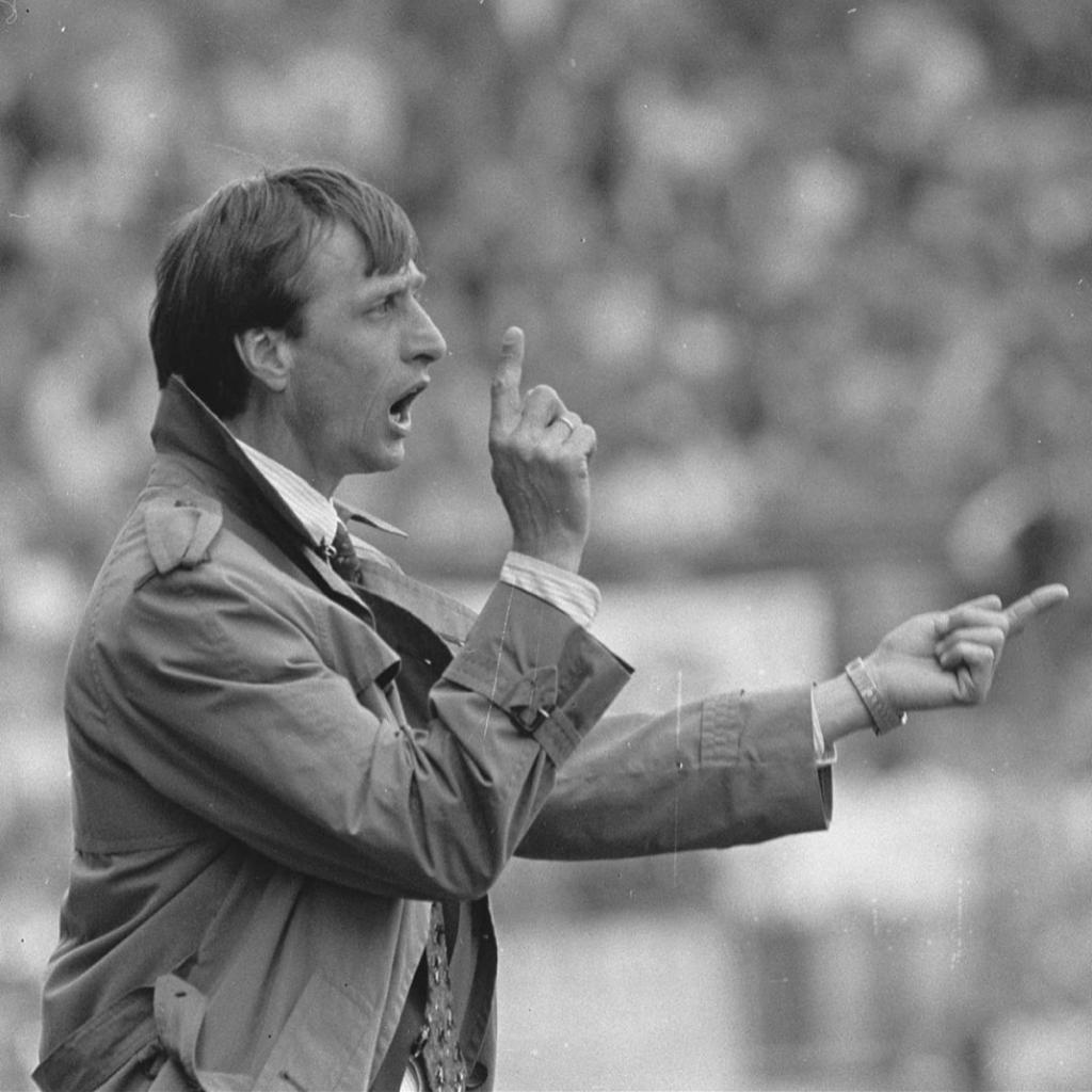 Cruyff en 1985, cuando entrenaba al Ajax 