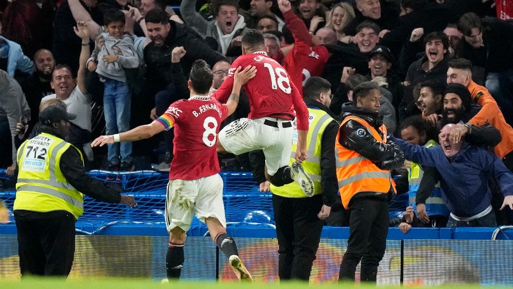 Casemiro celebrando su gol