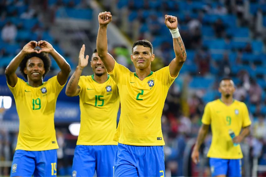 Thiago Silva tras un partido de Brasil