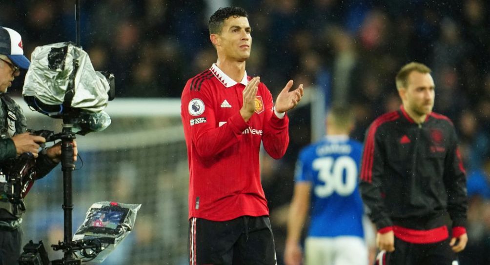 Cristiano Ronaldo tras un partido del Manchester United