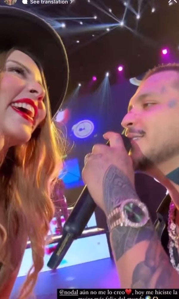 Christian Nodal le cantó al oído a fan venezolana que se parece a Belinda