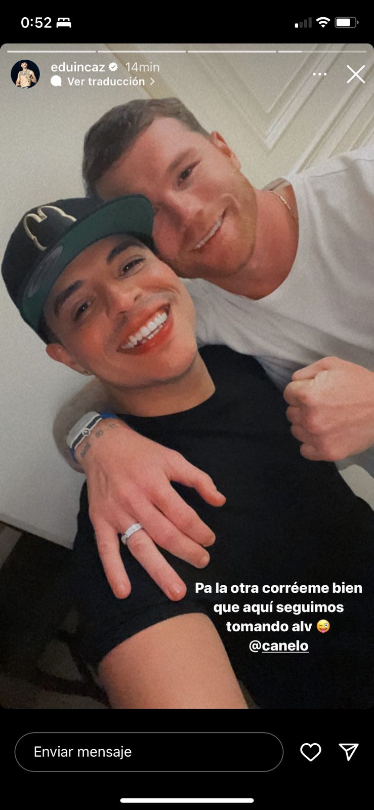 Canelo y Eduin Caz se reencuentran 