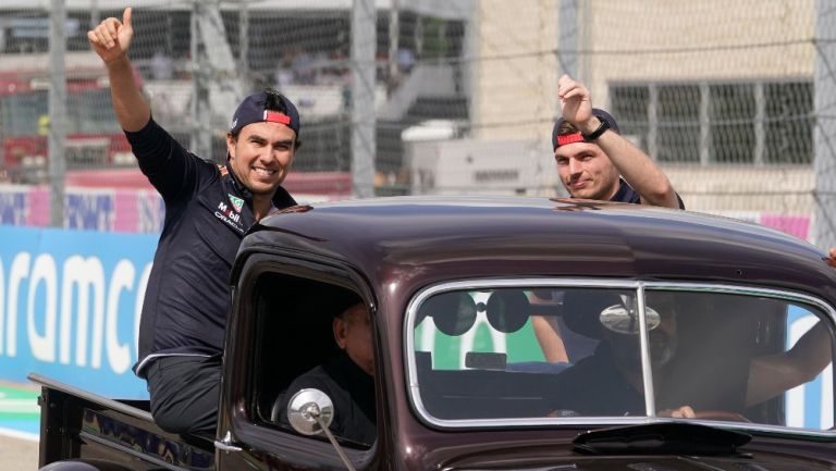 Checo y Verstappen en el GP de Estados Unidos