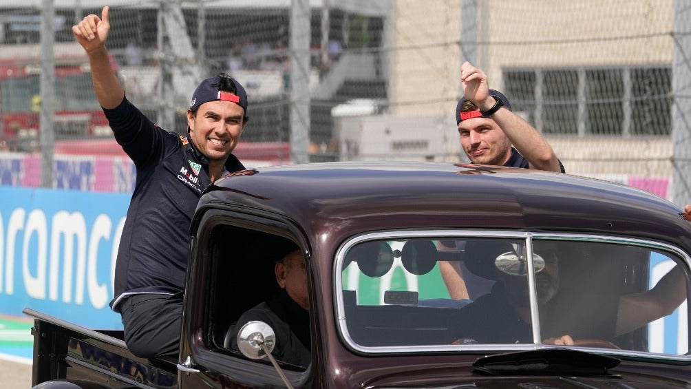 Checo y Verstappen en el GP de Estados Unidos