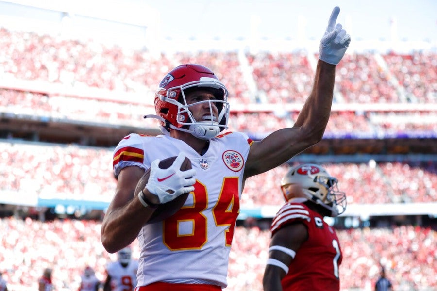 Justin Watson en festejo con Chiefs