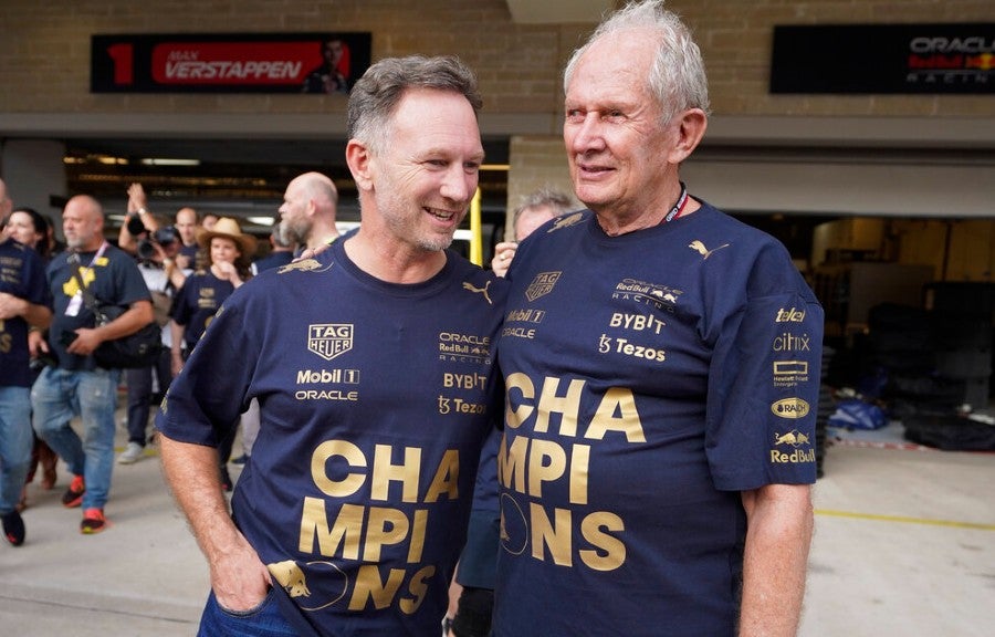 Christian Horner y Helmut Marko celebran título de Red Bull