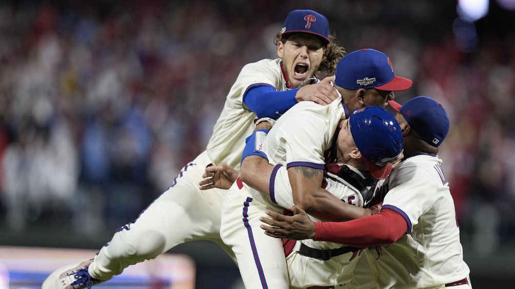 Los Phillies celebran la victoria ante San Diego