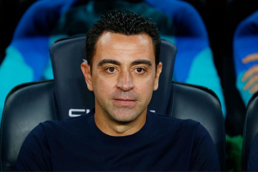 Xavi previo a un partido del Barcelona