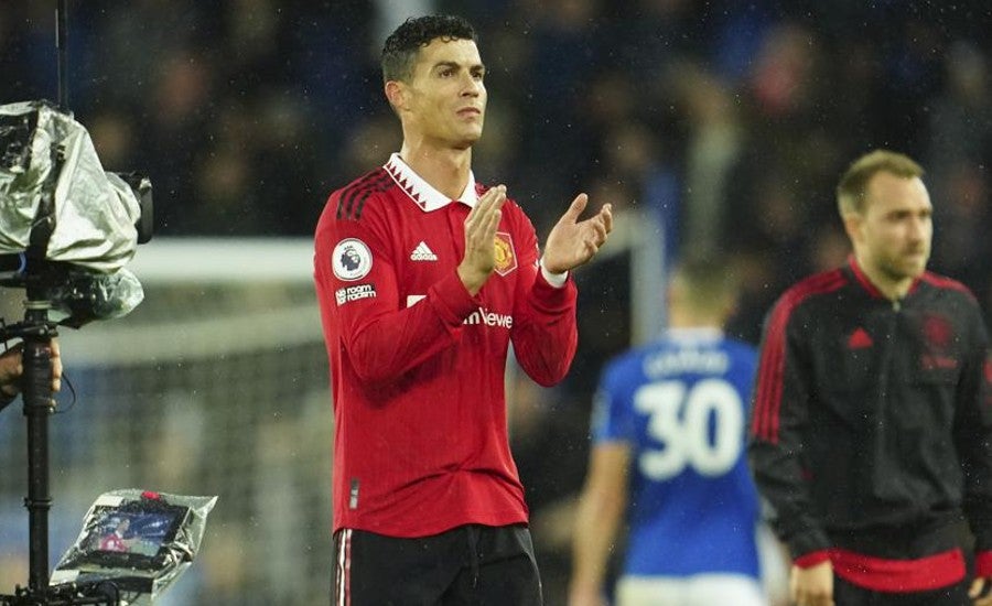 Cristiano Ronaldo en juego con el United